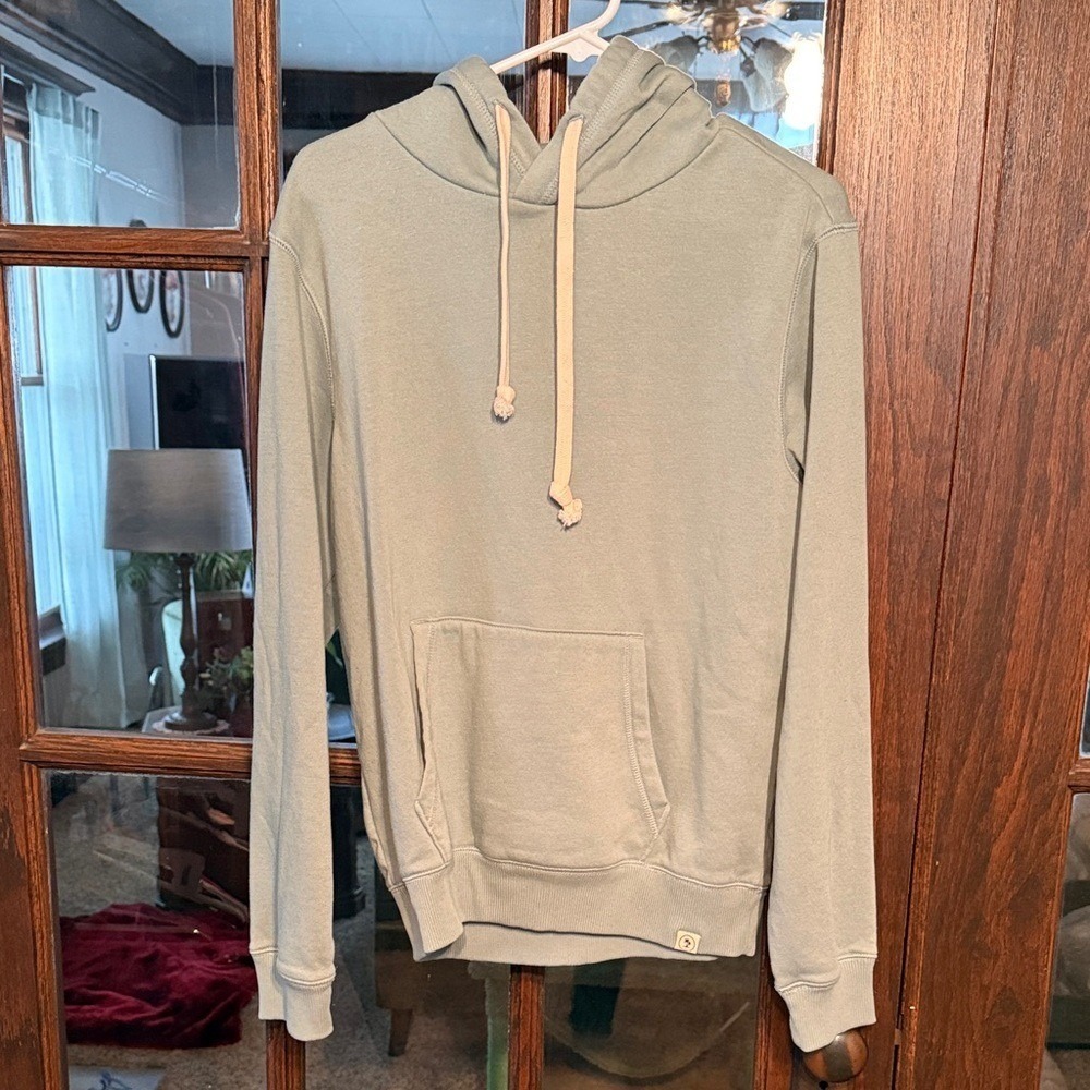 Desert Dunes Weekend Style‎ Mens Sage Green Organic Cotton Blend Hoodie Small